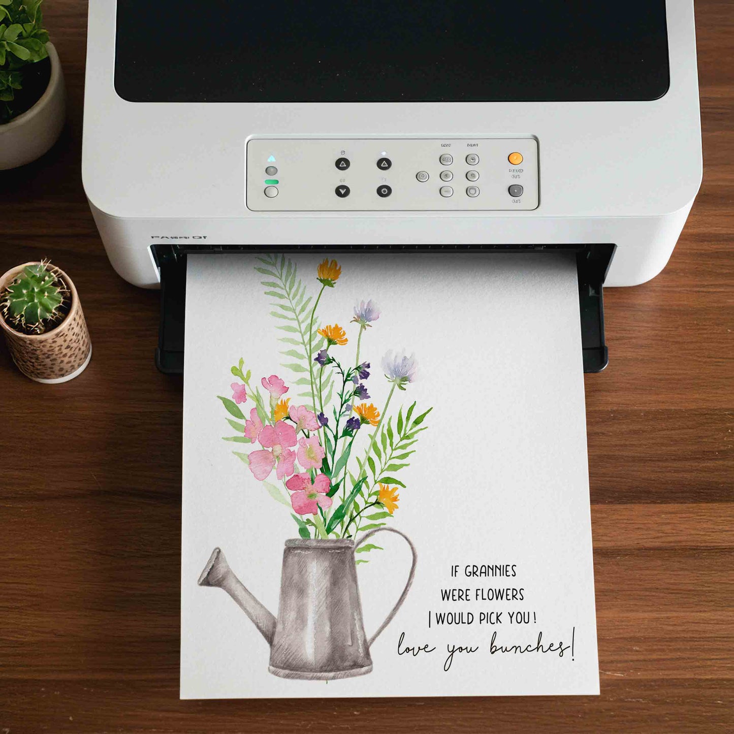 If Grannies Were Flowers I'd Pick You Handprint Printable