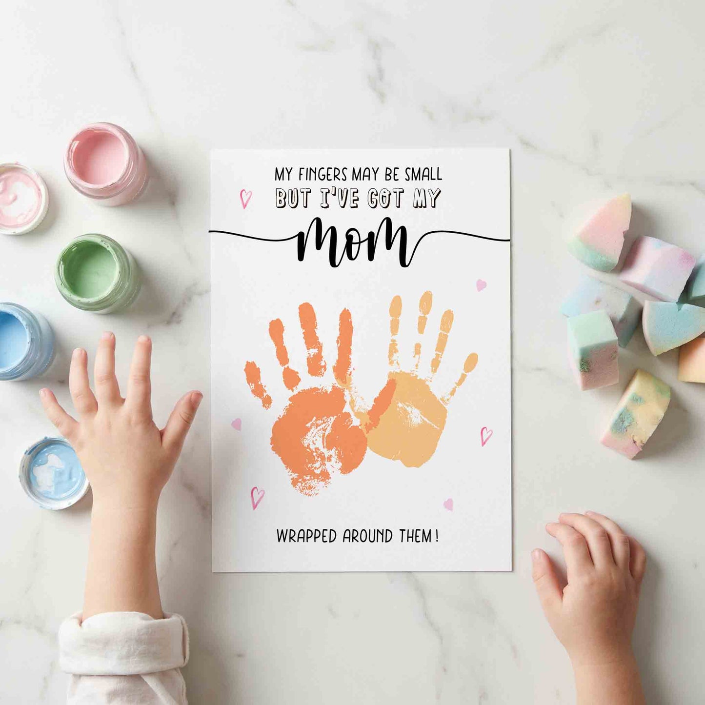 Little Hands Poem on Mother's Day Handprint Printable