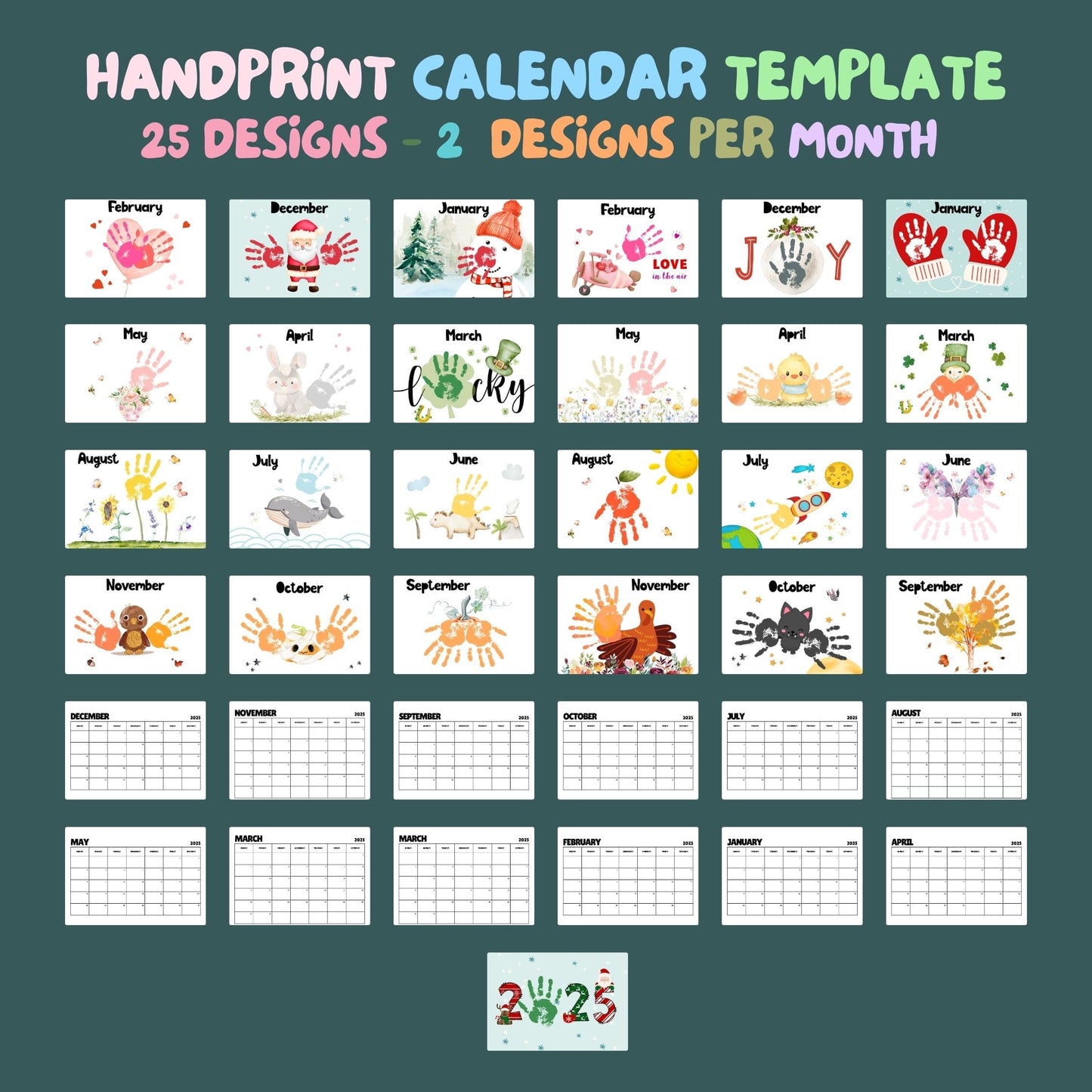 2025 year handprint calendar - 001