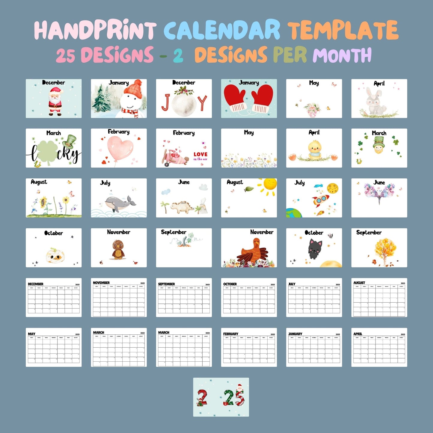 2025 year handprint calendar - 001