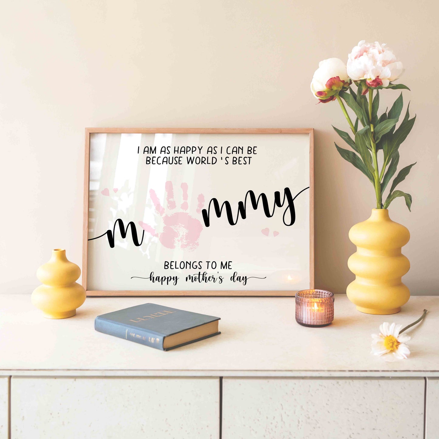 World's Best Mom Mommy Mummy Handprint Card Printable
