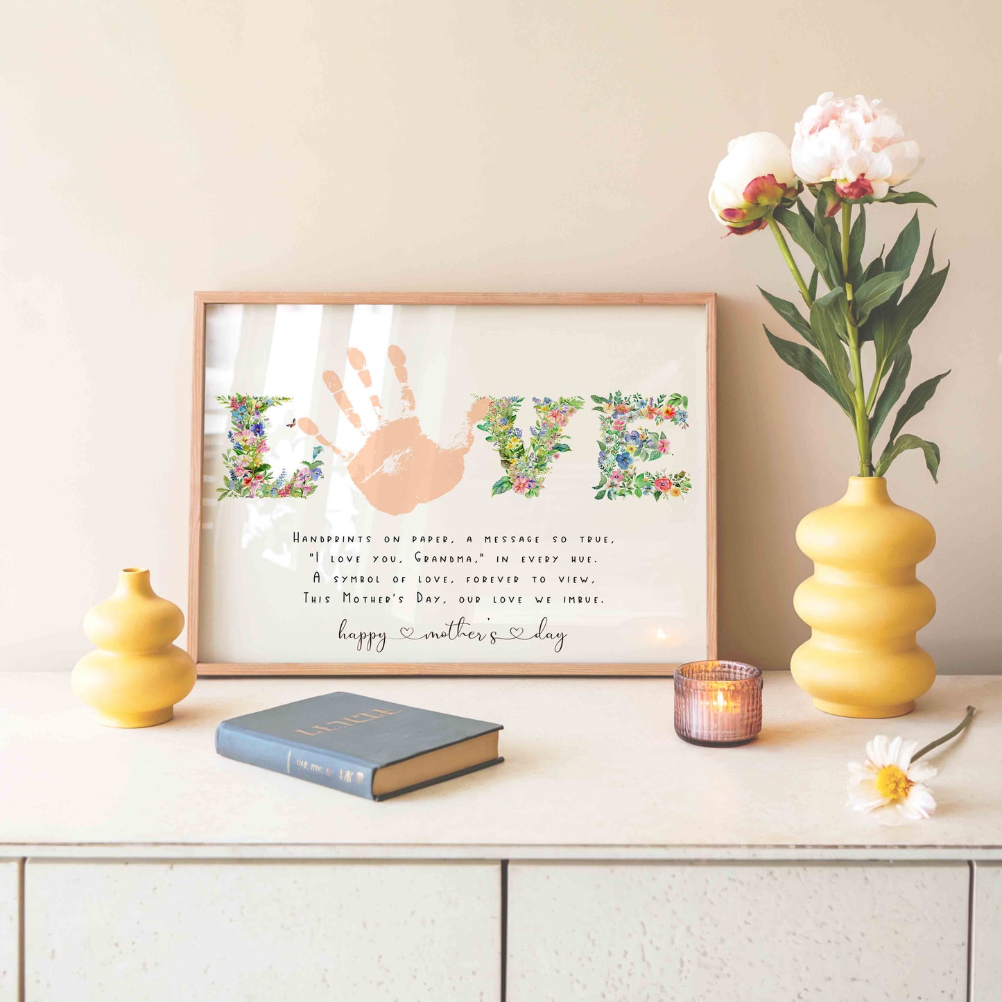 Mother's Day Handprint Poem Printable for Grandma - Keepsake Gift