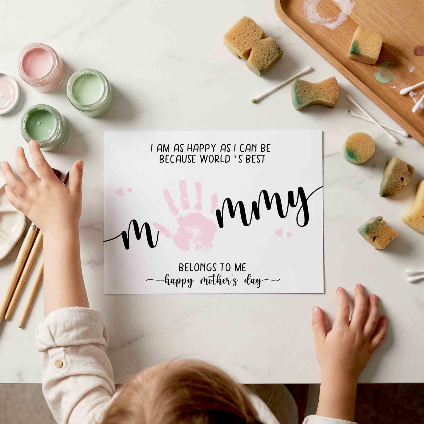 World's Best Mom Mommy Mummy Handprint Card Printable