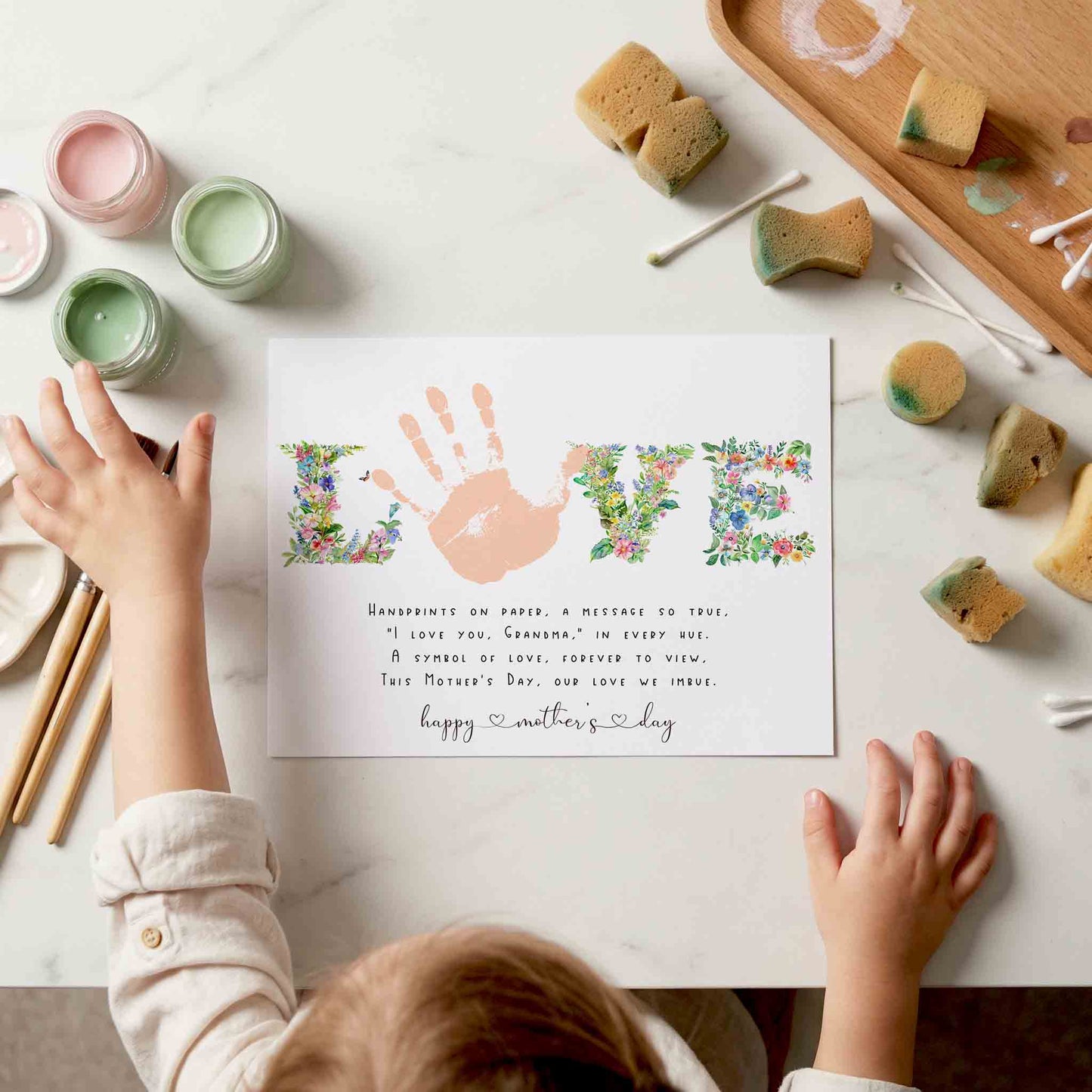Mother's Day Handprint Poem Printable for Grandma - Keepsake Gift