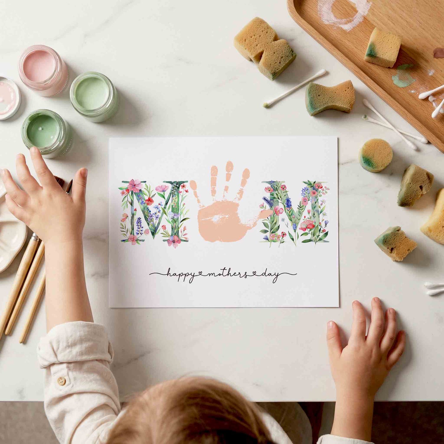 Mother's Day Handprint Poem Love You Mom Printable Card