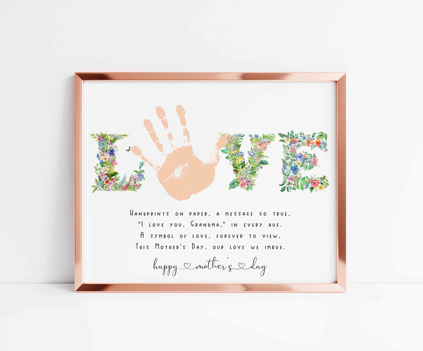Mother's Day Handprint Poem Printable for Grandma - Keepsake Gift