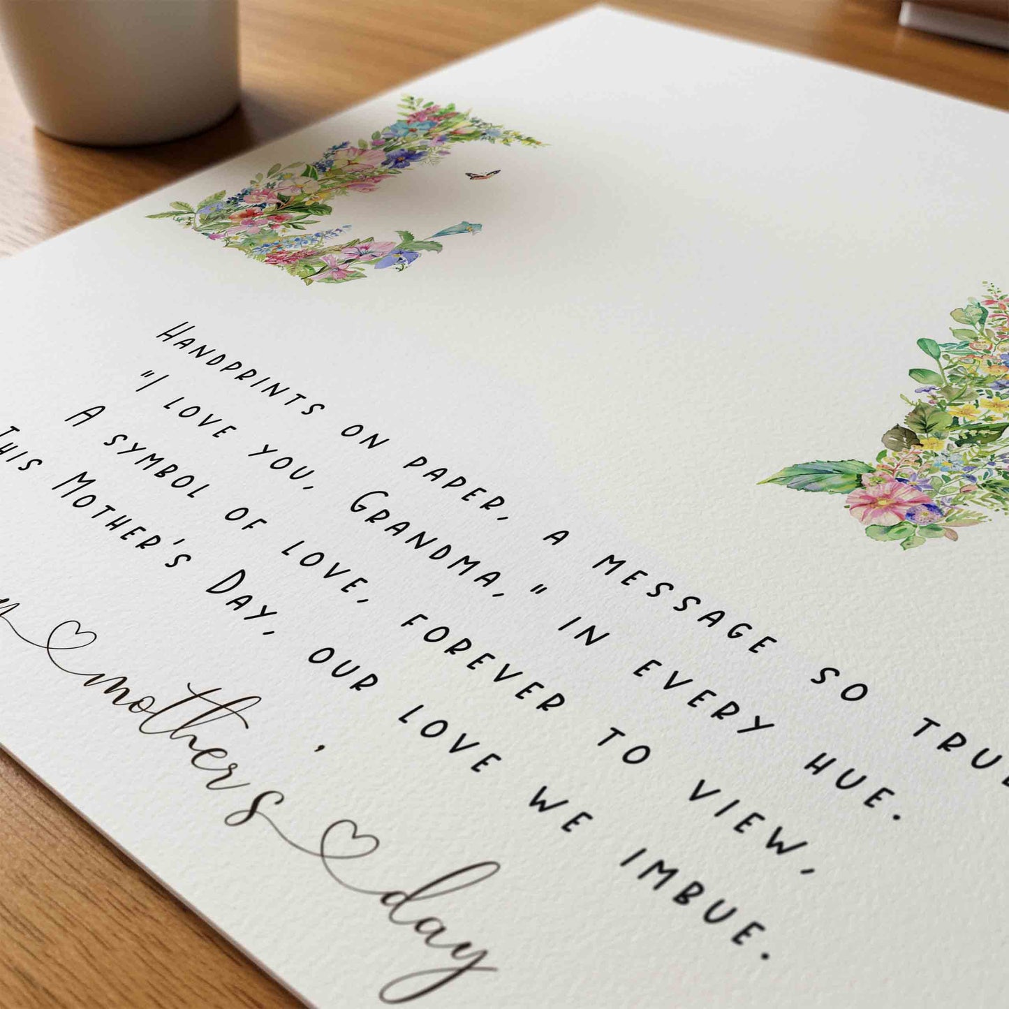 Mother's Day Handprint Poem Printable for Grandma - Keepsake Gift