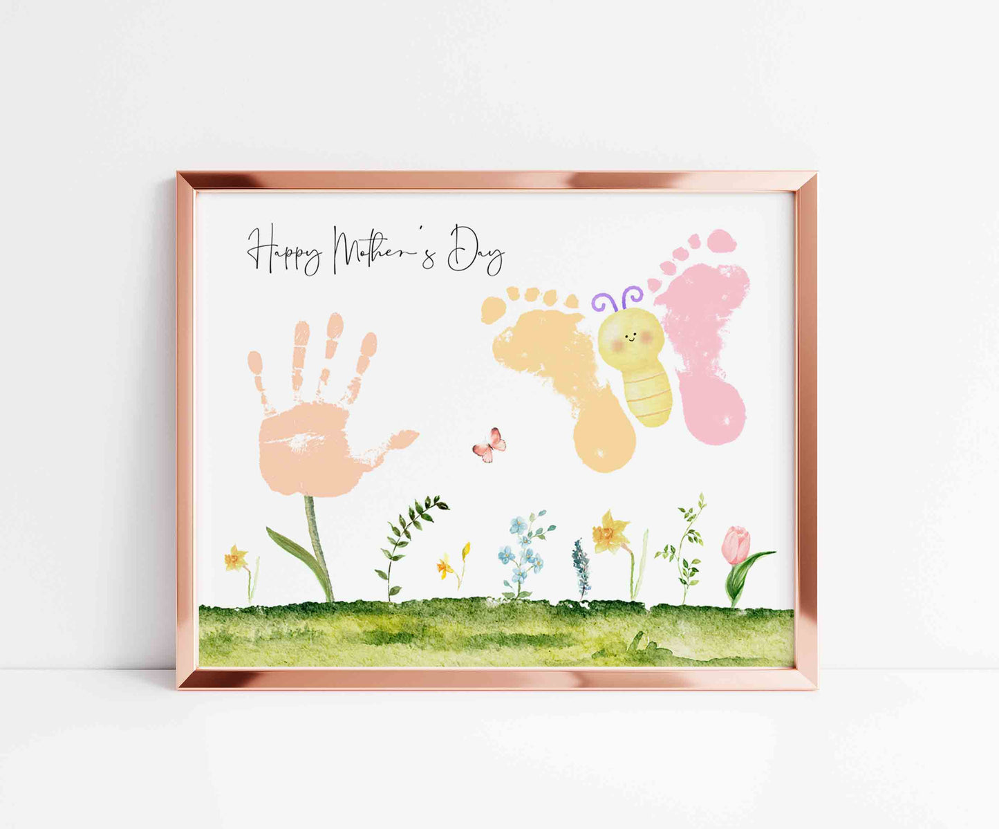 Hand and Footprint Art Butterfly Printable - Mother's Day Keepsake