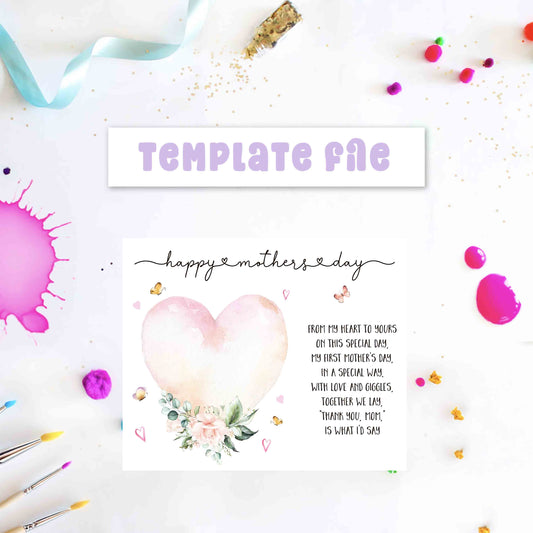 First Mother's Day Footprint Art - Baby Poem Printable