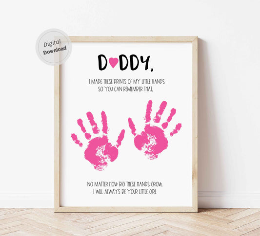 No matter how big these hands grow Father's day handprint craft from daughterNo matter how big these hands grow - Father's day handprint craft from daughter