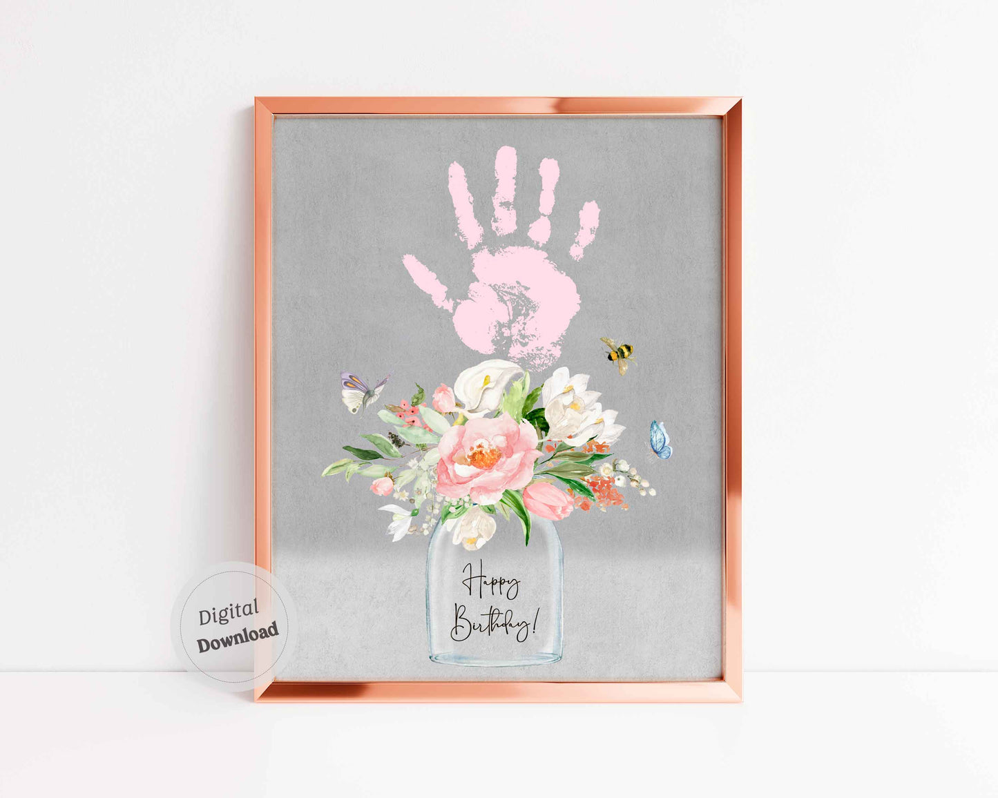 Birthday Handprint Craft for mom or grandma