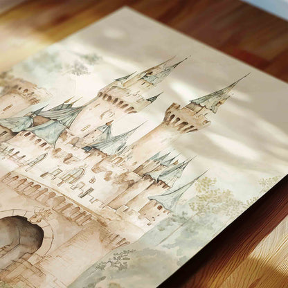 Castle nursery art Print - Set of 3 - 001