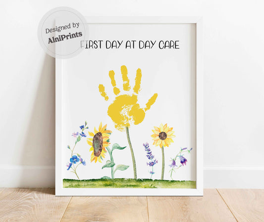 1st First Day of Daycare handprint or footprint