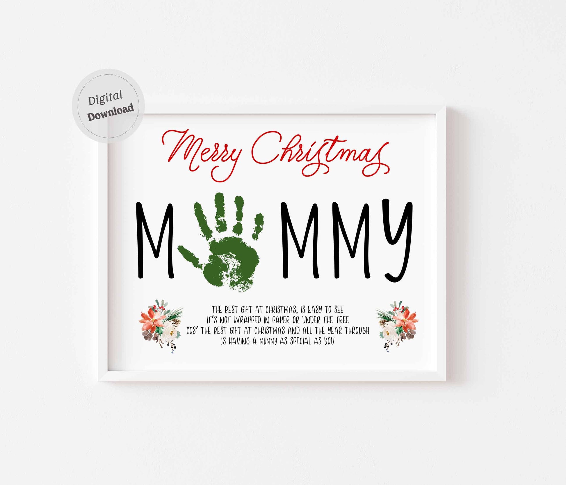 Christmas Handprint Poem for Mummy