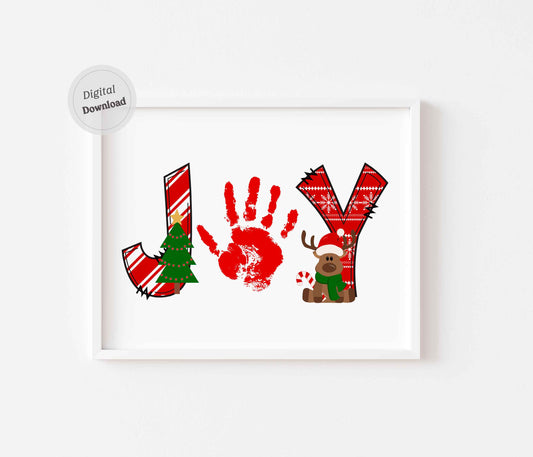 JOY Christmas Handprint art