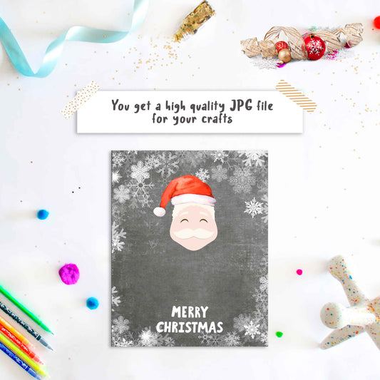 Christmas Santa Beard Handprint art