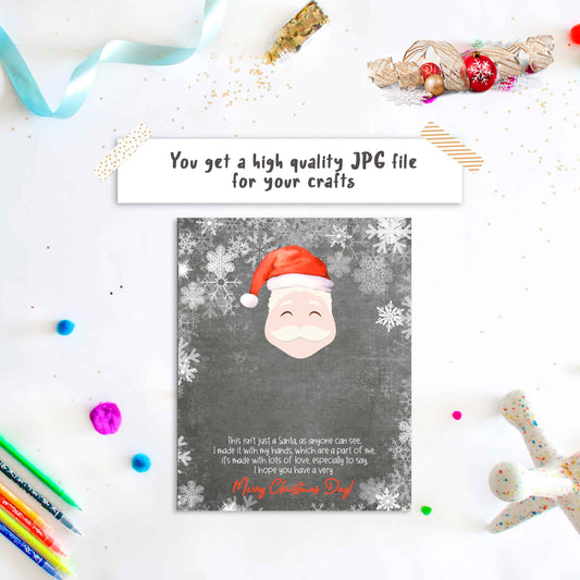 santa with handprint