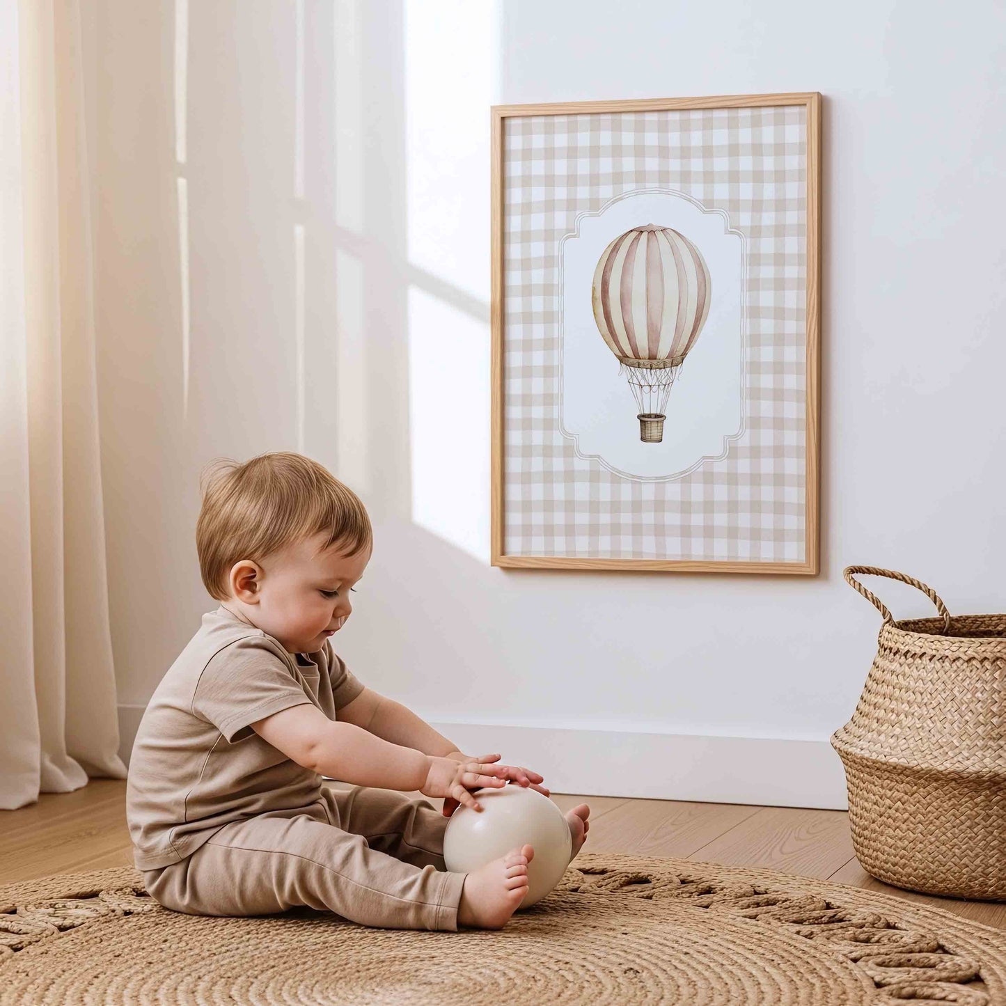 Vintage Bunny Nursery Wall Art with Florals and Ducklings