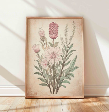 Whimsical Vintage Wall Art for Girls - Set of 6 - 001