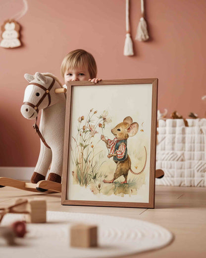 Whimsical Baby girl wall art - Set of 6 Prints - 001