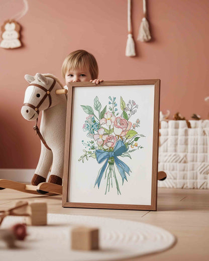 Vintage Whimsical Prints for Girls - Set of 6 - 001