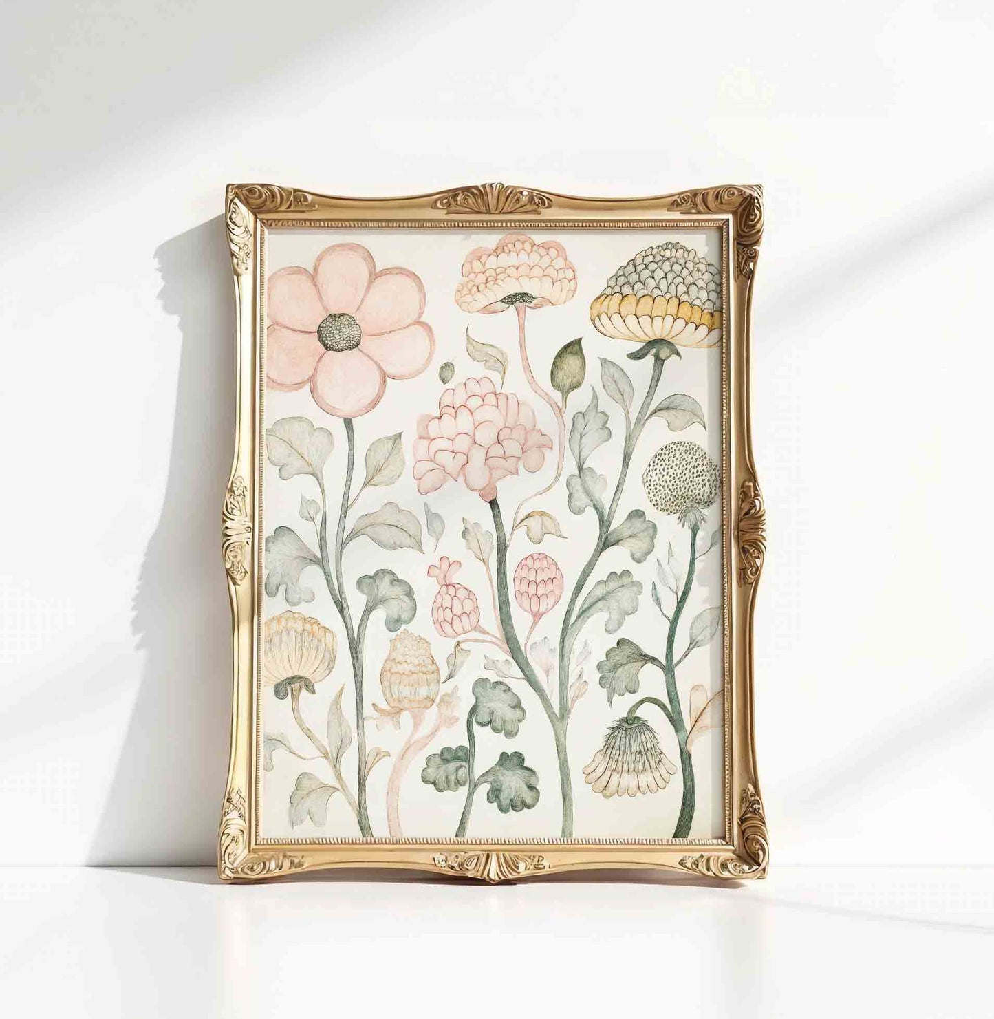 Whimsical Vintage Wall Art for Girls - Set of 6 - 001