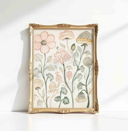 Whimsical Vintage Wall Art for Girls - Set of 6 - 001