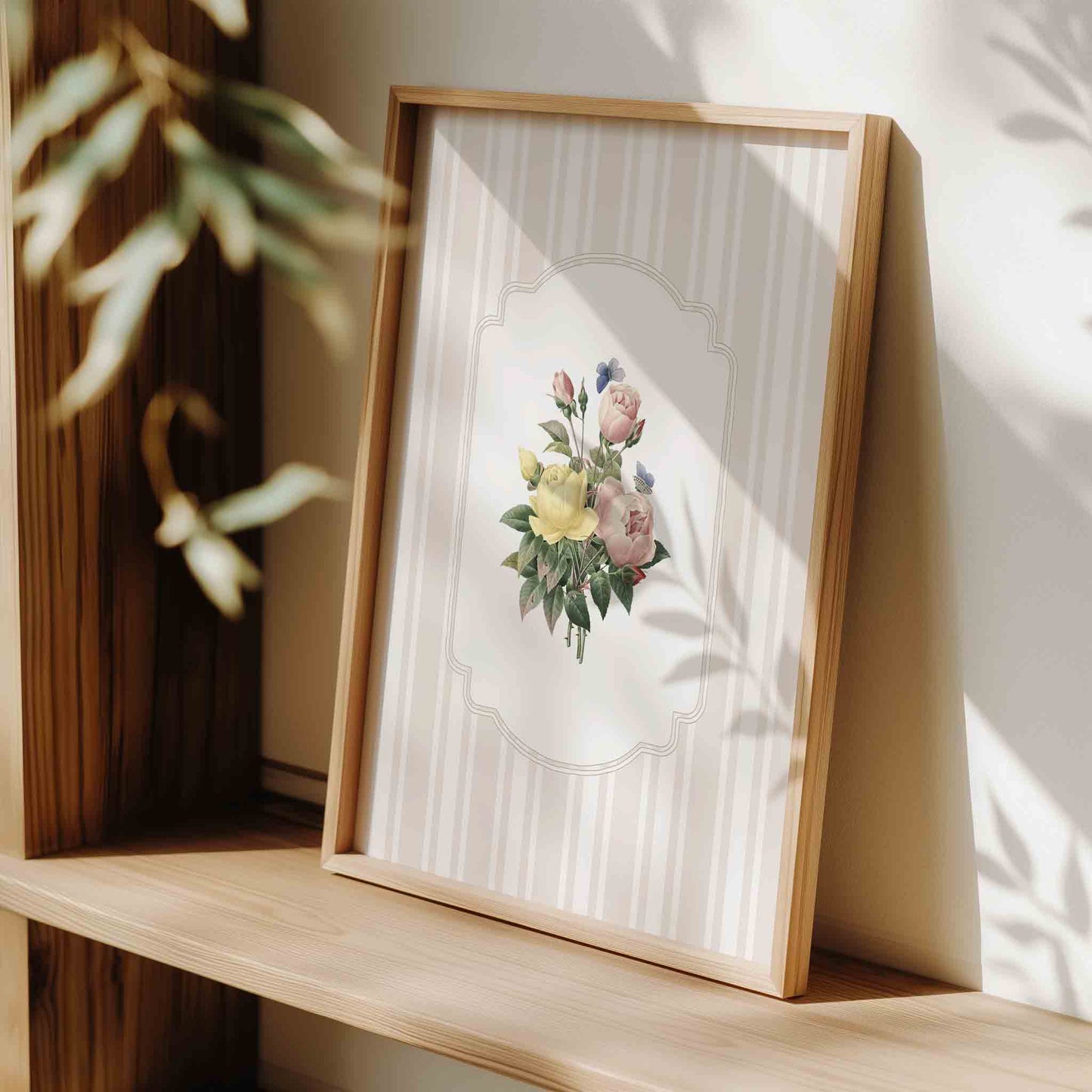 Vintage Bunny and Floral Nursery Prints for Baby Girl Room