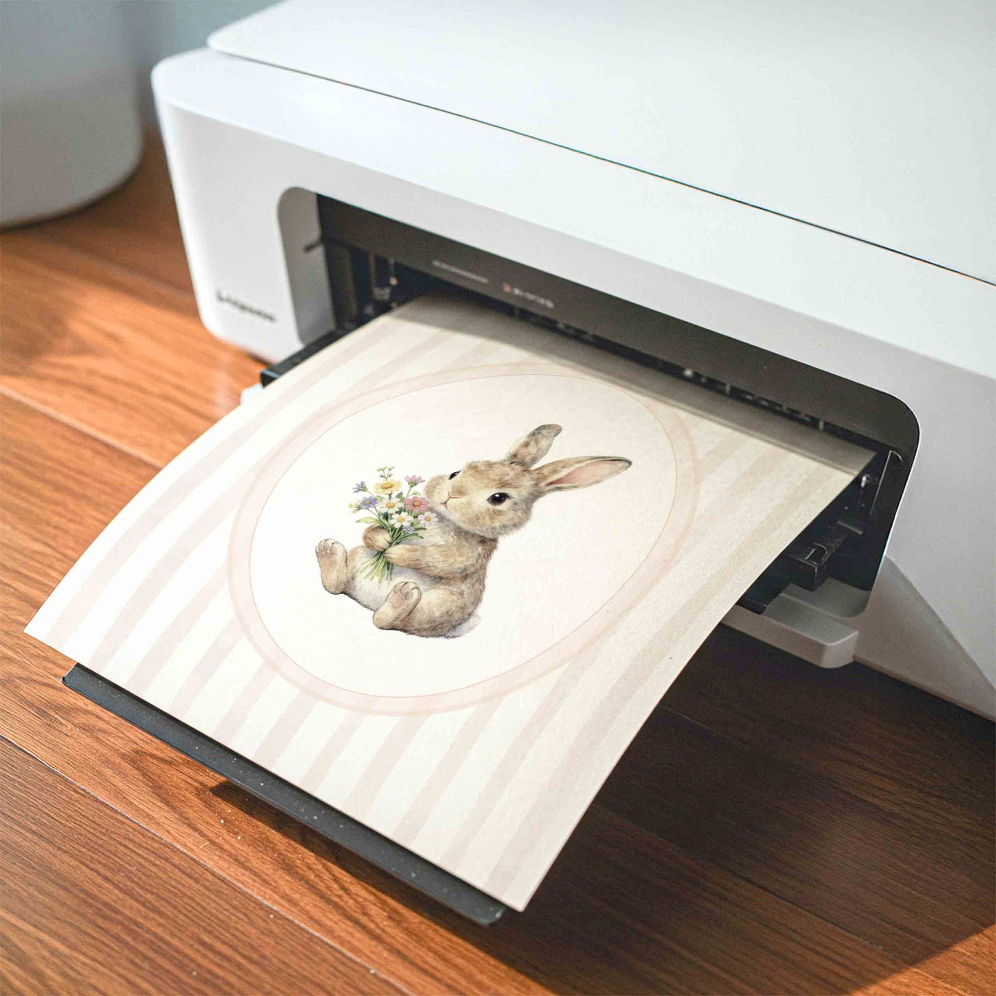 Bunny Nursery Wall Art Set of 3 - Girls Room Printable Prints