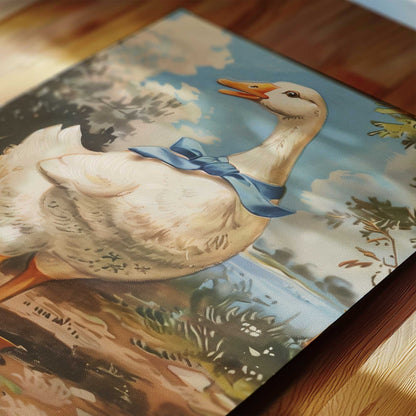 Vintage Bunny Nursery Art – Hot Air Balloon & storybook Animals Set