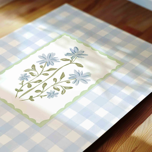 Grandmillennial Blue Floral Nursery Wall Art – Coastal Grandmother Style
