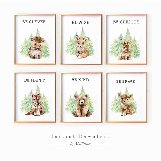 Woodland Quotes Print - Set of 6