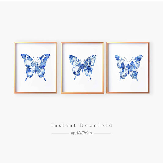 Chinoiserie Butterfly Gallery wall art