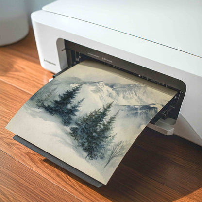 Mountain Nursery Wall Art – Vintage Forest Landscape Set for Boys