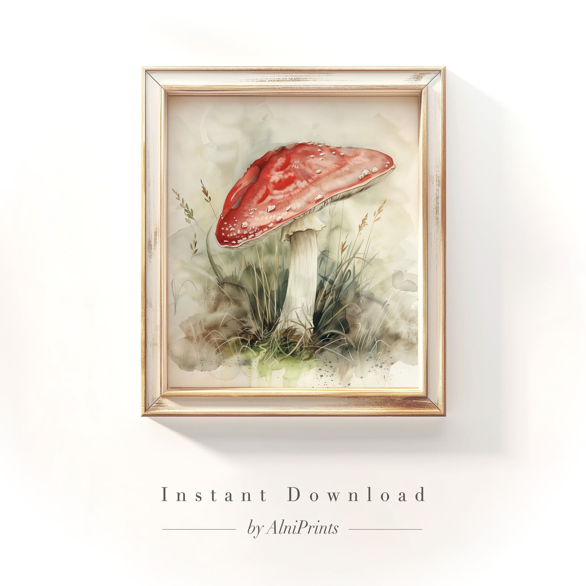 enchanting mushroom print wall art