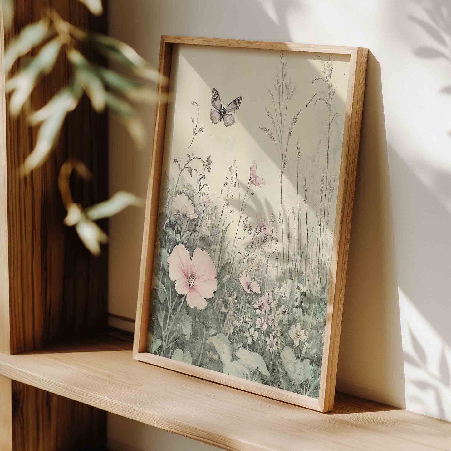 Vintage Fairy Nursery Wall Art Set for Girls - Whimsical Botanical Illustration