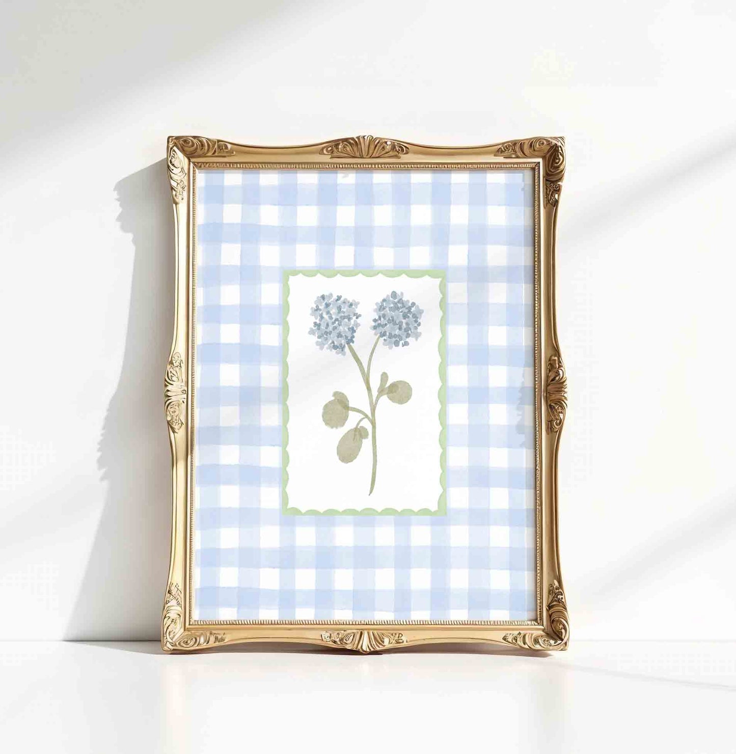 Grandmillennial Blue Floral Nursery Wall Art – Coastal Grandmother Style
