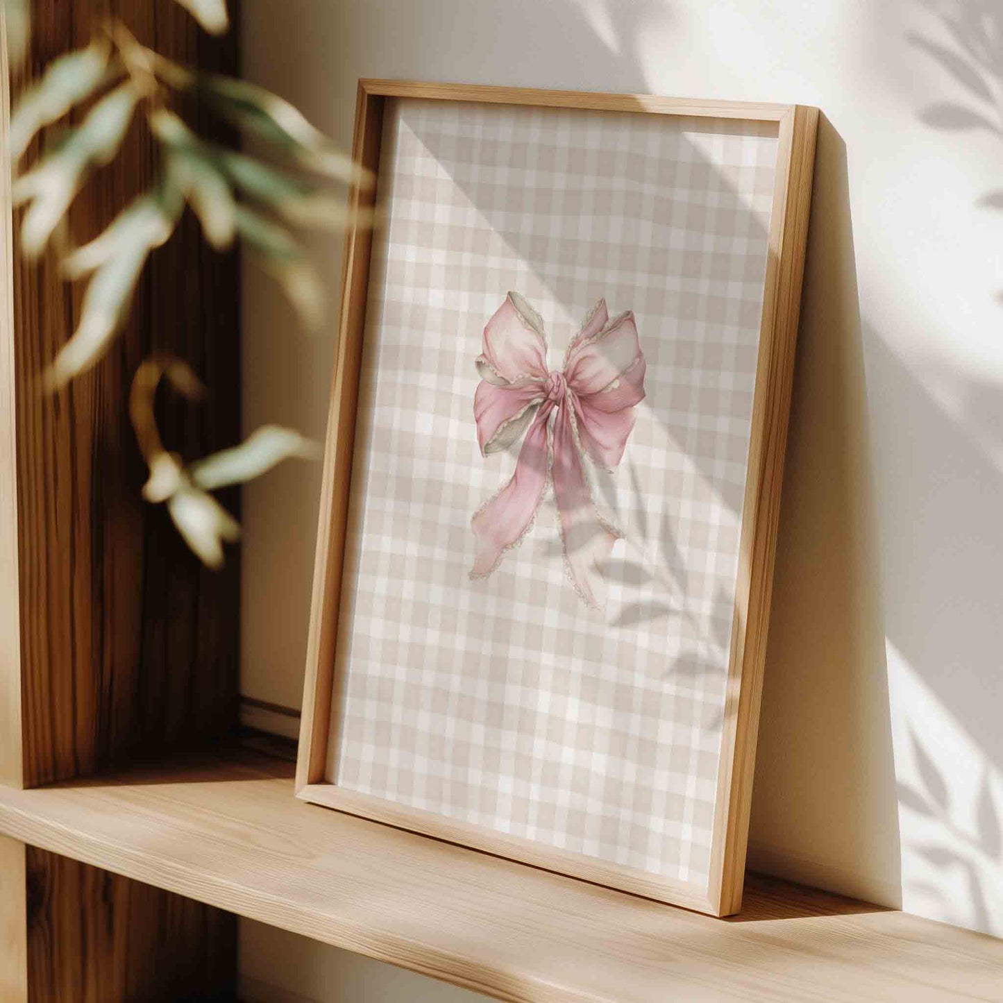 Pink Bow Nursery Wall Art Set – Whimsical Vintage Coquette Prints for Baby Girl Room