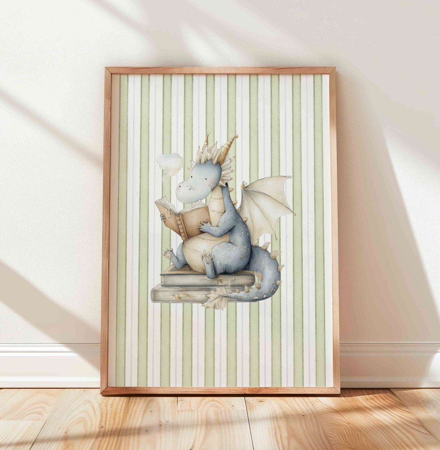 Fantasy Dragon Castle Nursery Art - Vintage Prints for Boys Rooms