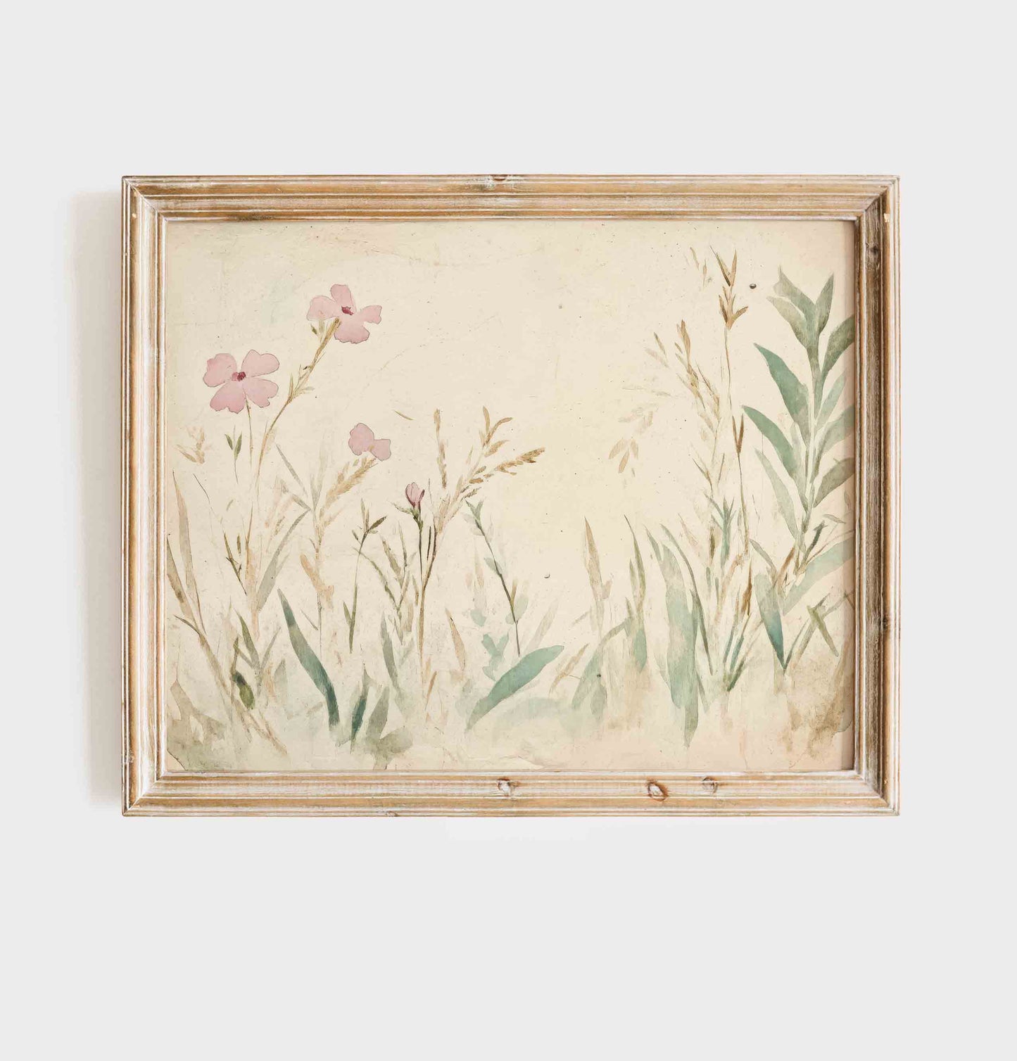 Vintage Bunny and Floral Nursery Prints for Baby Girl Room