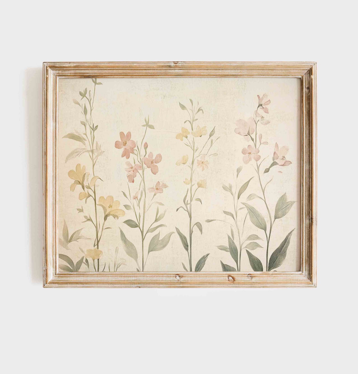 Whimsical Vintage Nursery Wall Art Set – Floral Bunny & Pastel Baby Girl Prints