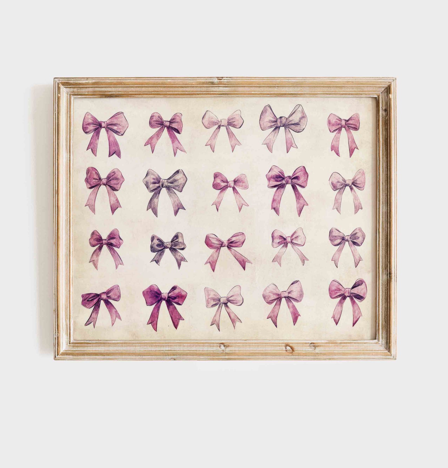 Coquette Pink Nursery Wall Art Set with Bunny and Bicycle