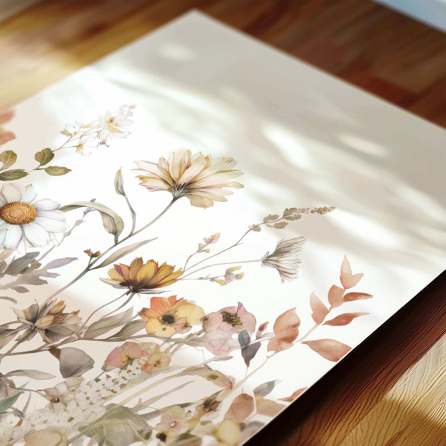 Neutral Wildflower Nursery Art Set: Boho Botanical Prints for Baby Room