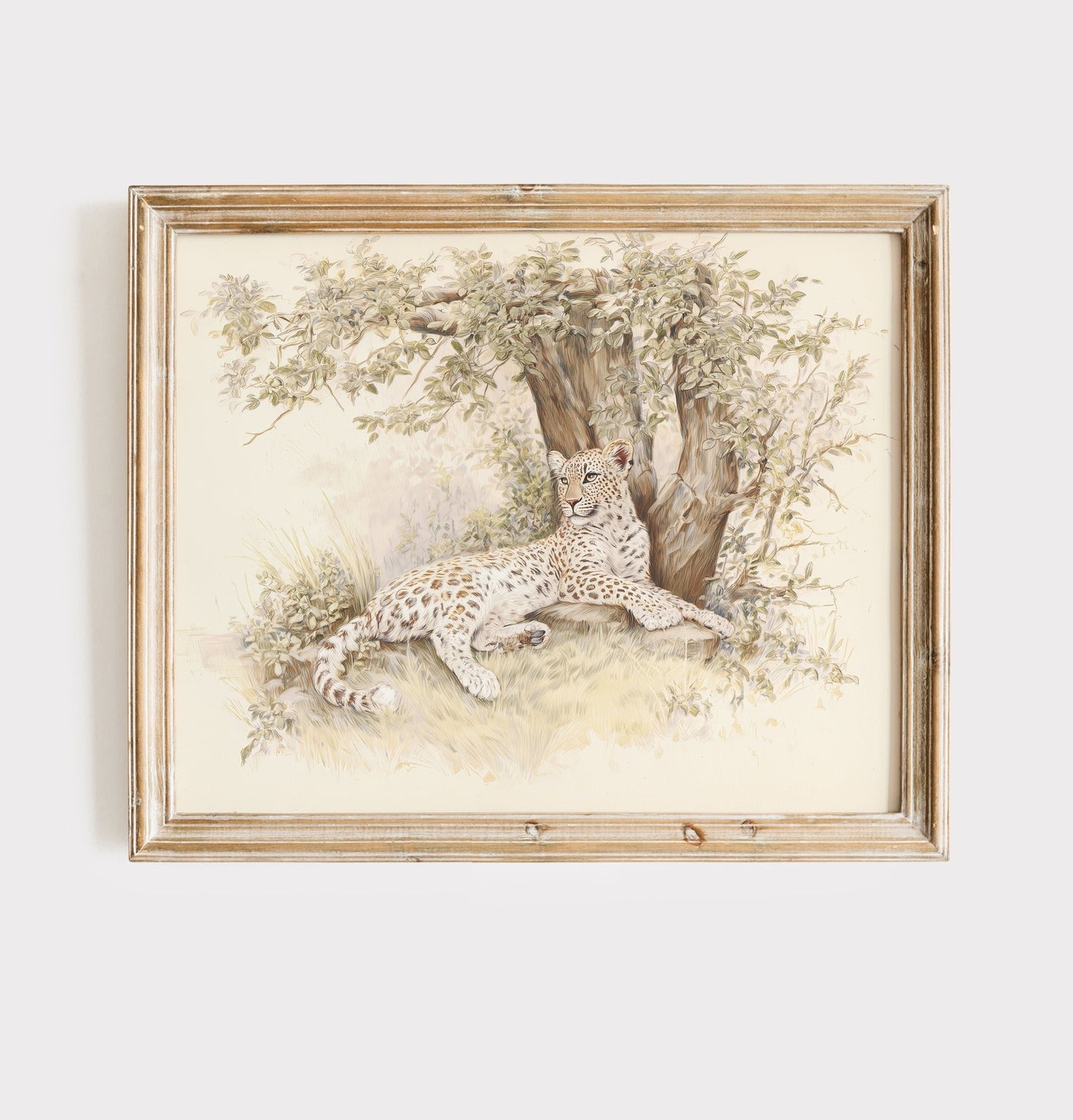 Safari Nursery Wall Art Set with Jungle Animals, Tropical Leaves & Nature Scenes (9 Pieces)