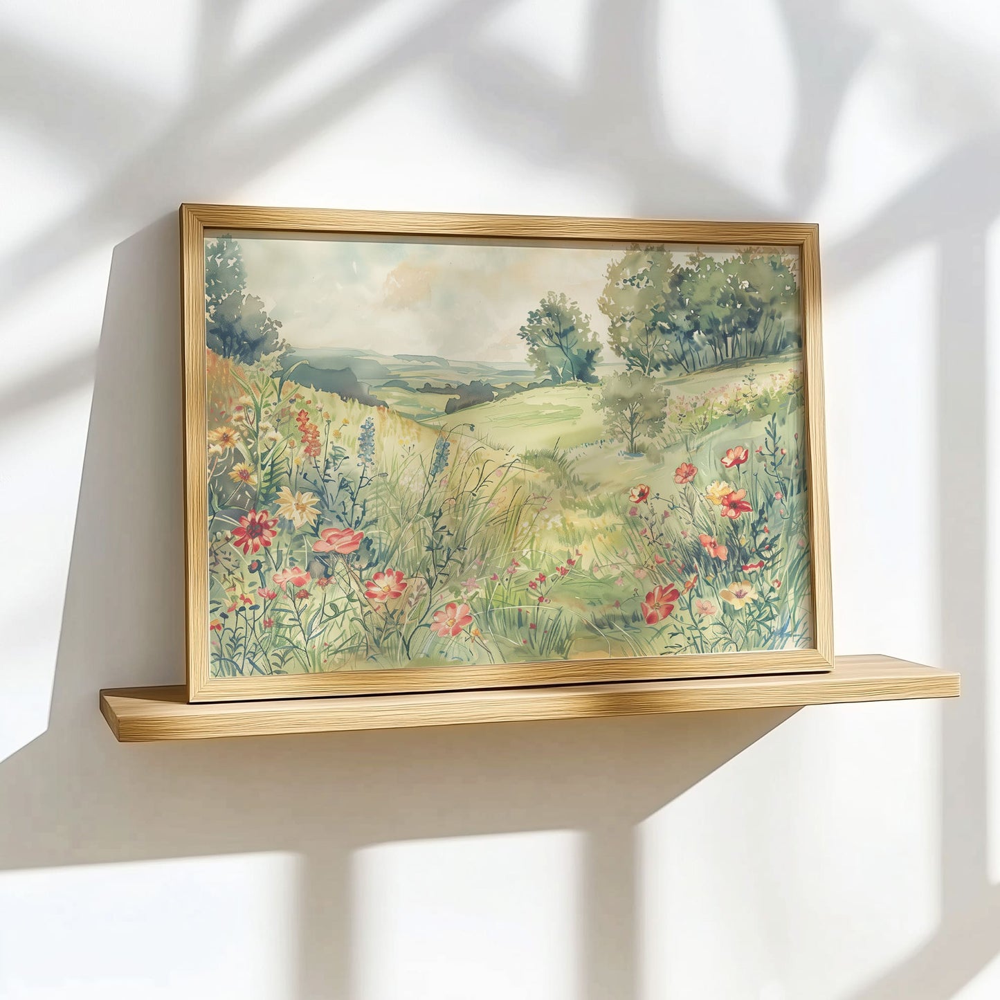 Woodland Nursery Wall Art Gallery with Bunny, Ducks, Florals & Meadow Scenes (9 Pieces)