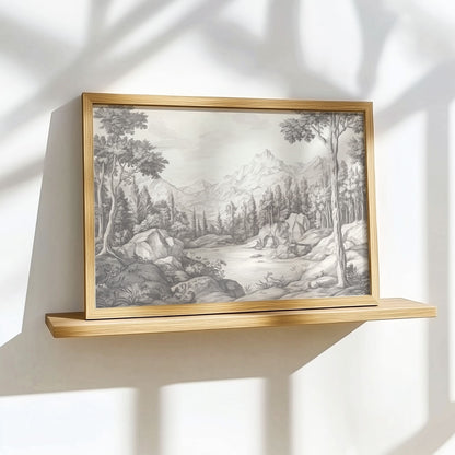 Woodland Animal Nursery Prints - Set of 9 Vintage Sketch Art Prints