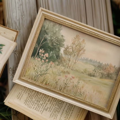 Woodland Nursery Wall Art Gallery with Bunny, Ducks, Florals & Meadow Scenes (9 Pieces)