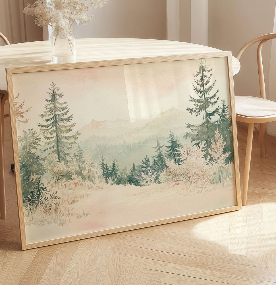 Woodland Nursery Wall Art Set with Forest Animals, Nature Scenes & Gentle Quotes (9 Pieces)