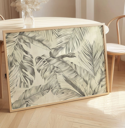 Safari Nursery Wall Art Set with Jungle Animals, Tropical Leaves & Nature Scenes (9 Pieces)