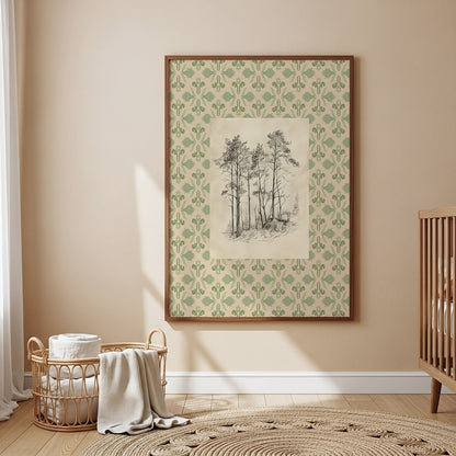 Woodland Nursery Wall Art Gallery with Bunny, Ducks, Florals & Meadow Scenes (9 Pieces)